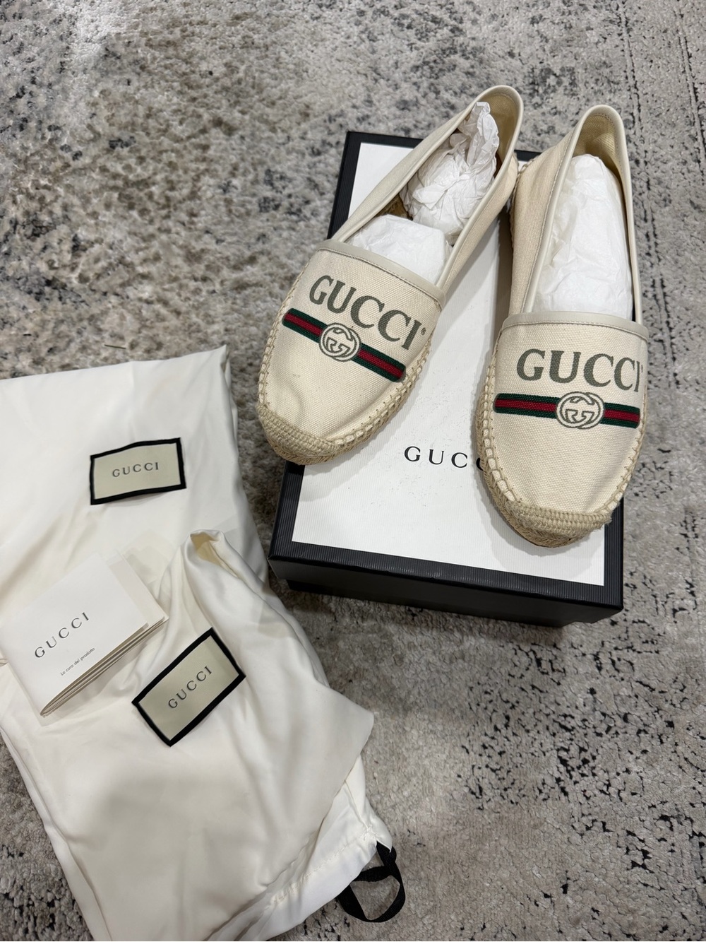 Womens Gucci Canvas Espadrilles
